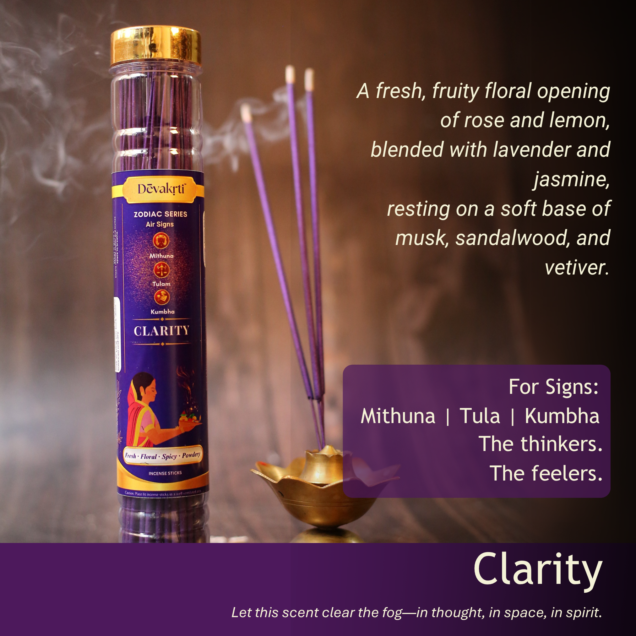 Clarity Incense Sticks – 60 Agarbattis