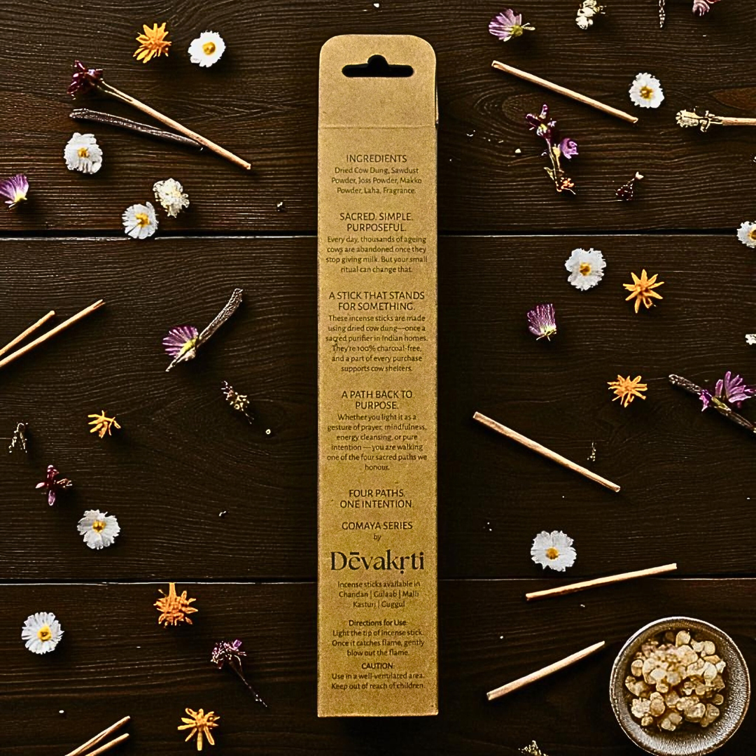 Chandan Sandalwood Cow Dung Incense Sticks -  Agarbatti | 30 Sticks