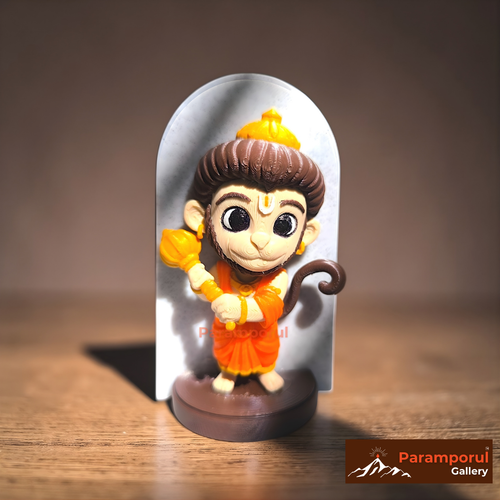 Baby Hanuman (10 cm) | Eco-Friendly 3D Printed Idol for Kids | Magnet & Study Table Decor