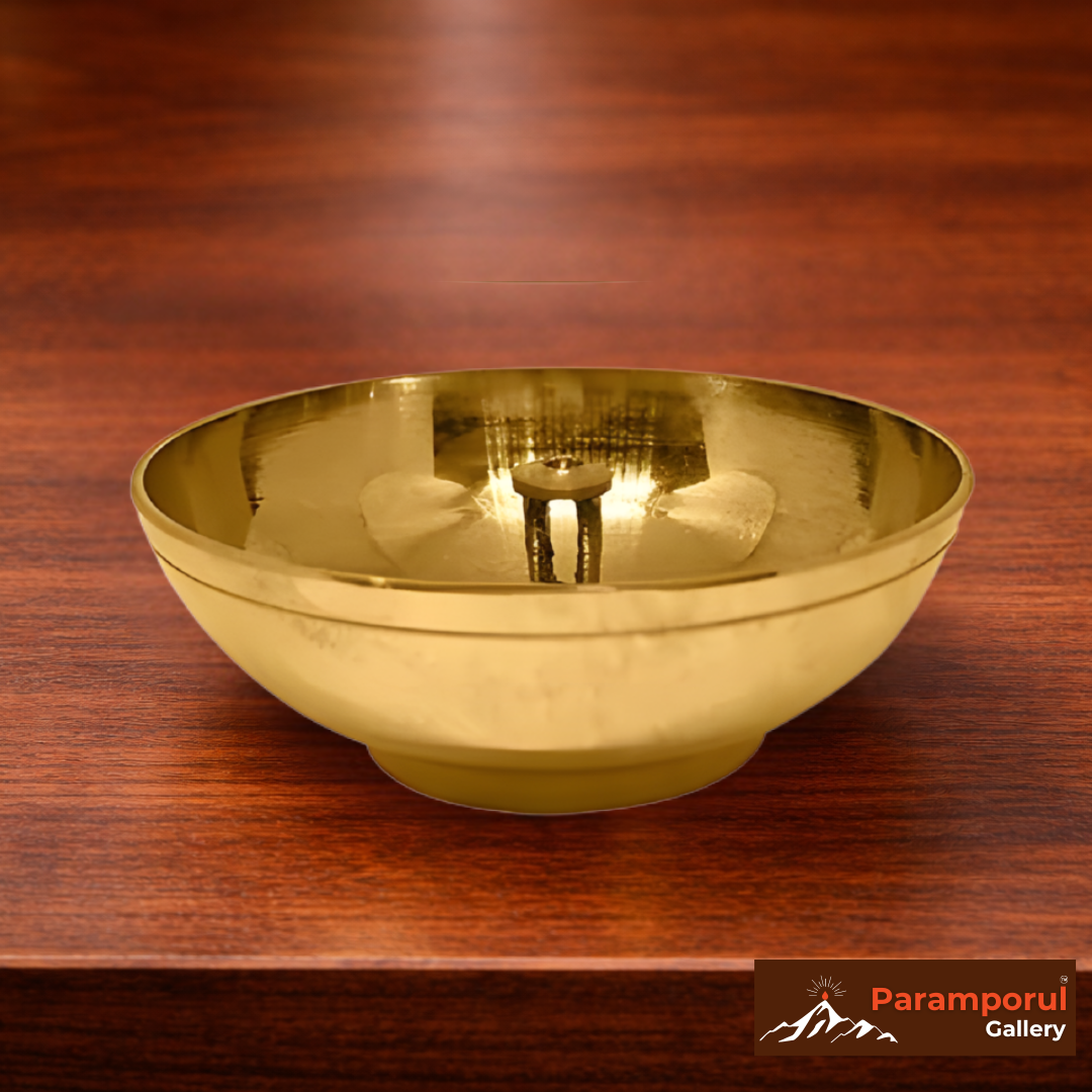 Brass Kapoor Dani & Diya | 2-in-1 Camphor Diffuser & Ritual Lamp