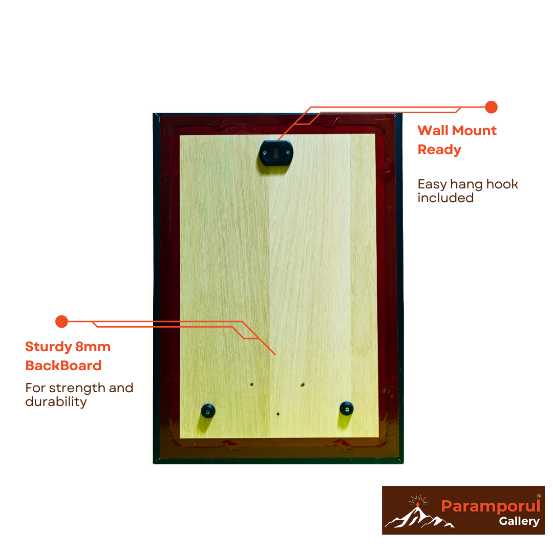 Lord Annamalaiyar & Unnamalai Amman Gold Foil Calendar 2026 | Arunachala Hill & Karthigai Deepam | Reusable Wooden Finish (12" x 17")