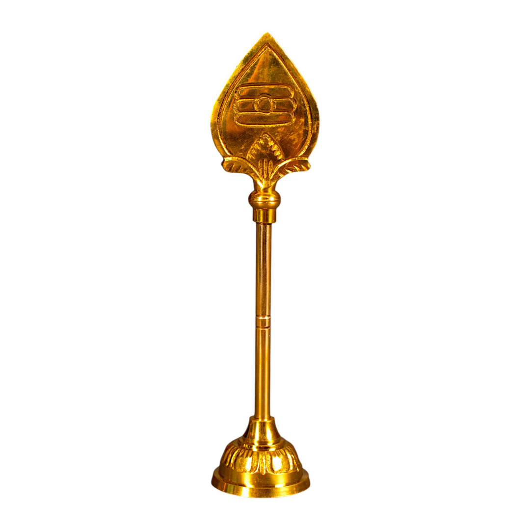 Brass Murugan Vel 6 Inch | Sacred Spear of Lord Murugan | Tamil Om & Shiva Tilak | Golden Finish Brass Vel for Pooja Room & Home Altar