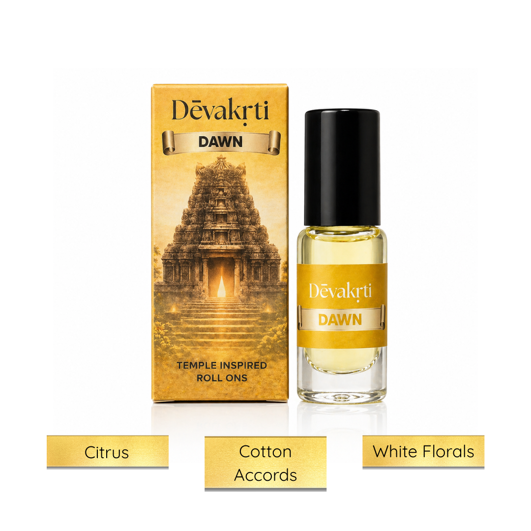 Devakrti Dawn Roll-On Perfume Attar Oil | Fresh Clean Morning Fragrance for Women & Men | Alcohol-Free Daily Use | Temple Inspired