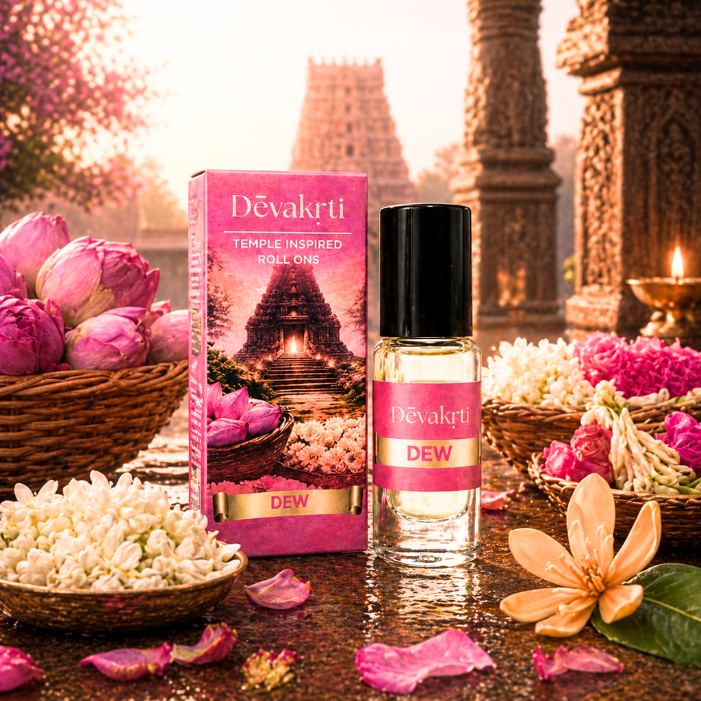 Devakrti Dew Roll-On Attar Perfume Oil | Light Floral Fresh Fragrance for Women & Men | Alcohol-Free