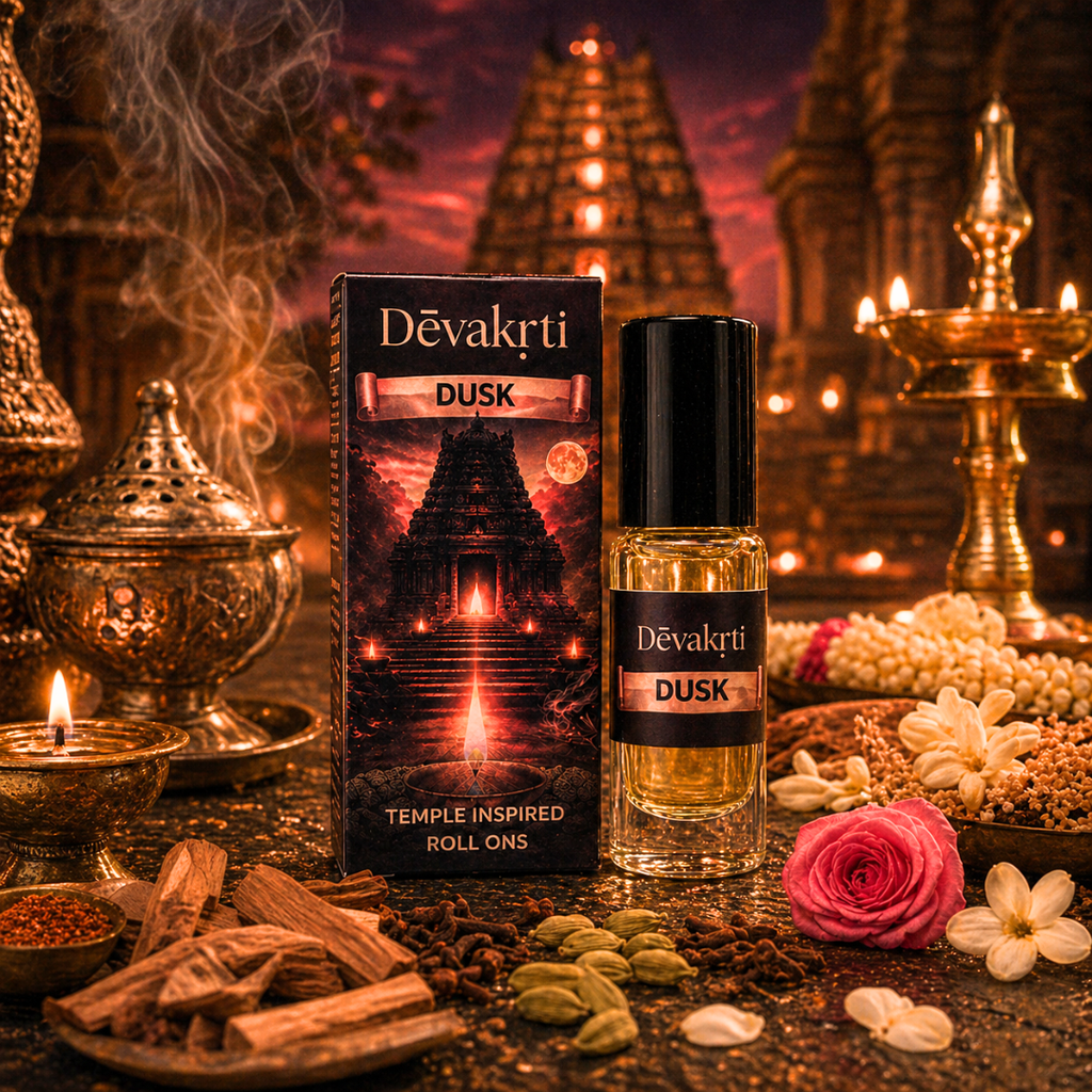 Devakrti Dusk Roll-On Attar Perfume Oil | Deep Woody Spiced Fragrance for Men & Women | Alcohol-Free Attar