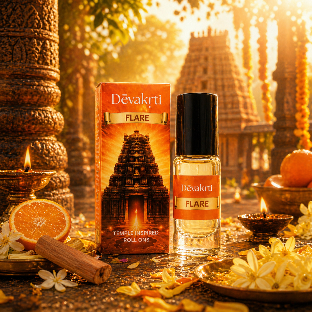 Devakrti Flare Roll-On Attar Perfume Oil | Bright Uplifting Fragrance for Women & Men | Alcohol-Free, Travel Friendly