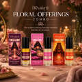 Devakrti Floral Offerings Roll-On Attar Set | Floral Fragrance Oils for Women & Men | Alcohol-Free Gifting Combo