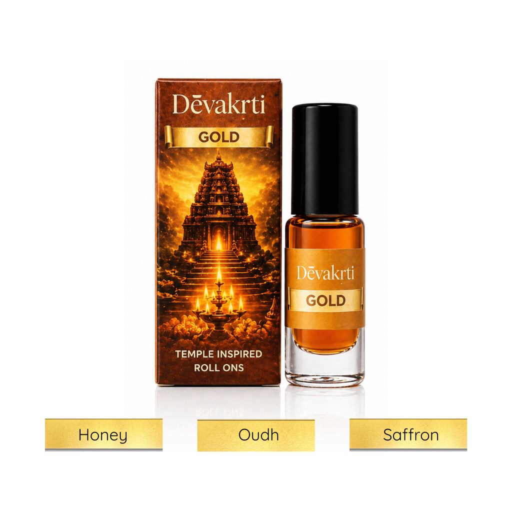 Devakrti Gold Roll-On Attar Perfume Oil | Warm Sweet Luxury Fragrance for Women & Men | Alcohol-Free Attar