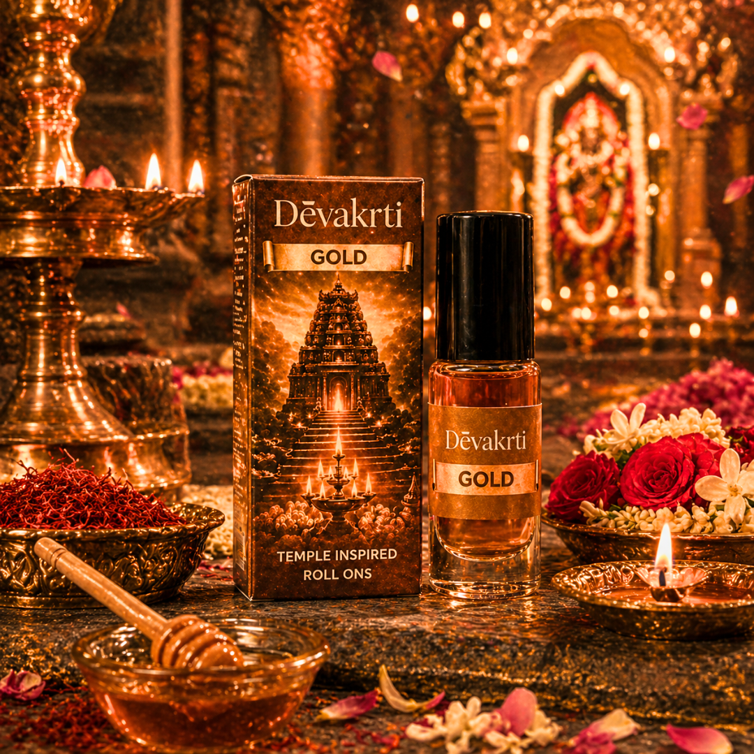 Devakrti Gold Roll-On Attar Perfume Oil | Warm Sweet Luxury Fragrance for Women & Men | Alcohol-Free Attar