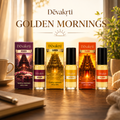 Devakrti Golden Mornings Roll-On Attar Set | Temple Inspired Fragrance Oils for Men & Women | Alcohol-Free Daily Use Combo