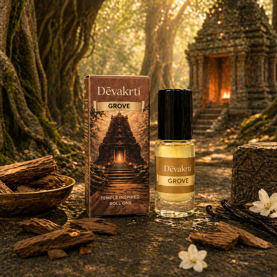 Devakrti Grove Roll-On Attar Perfume Oil | Woody Calm Fragrance for Men & Women | Alcohol-Free Attar