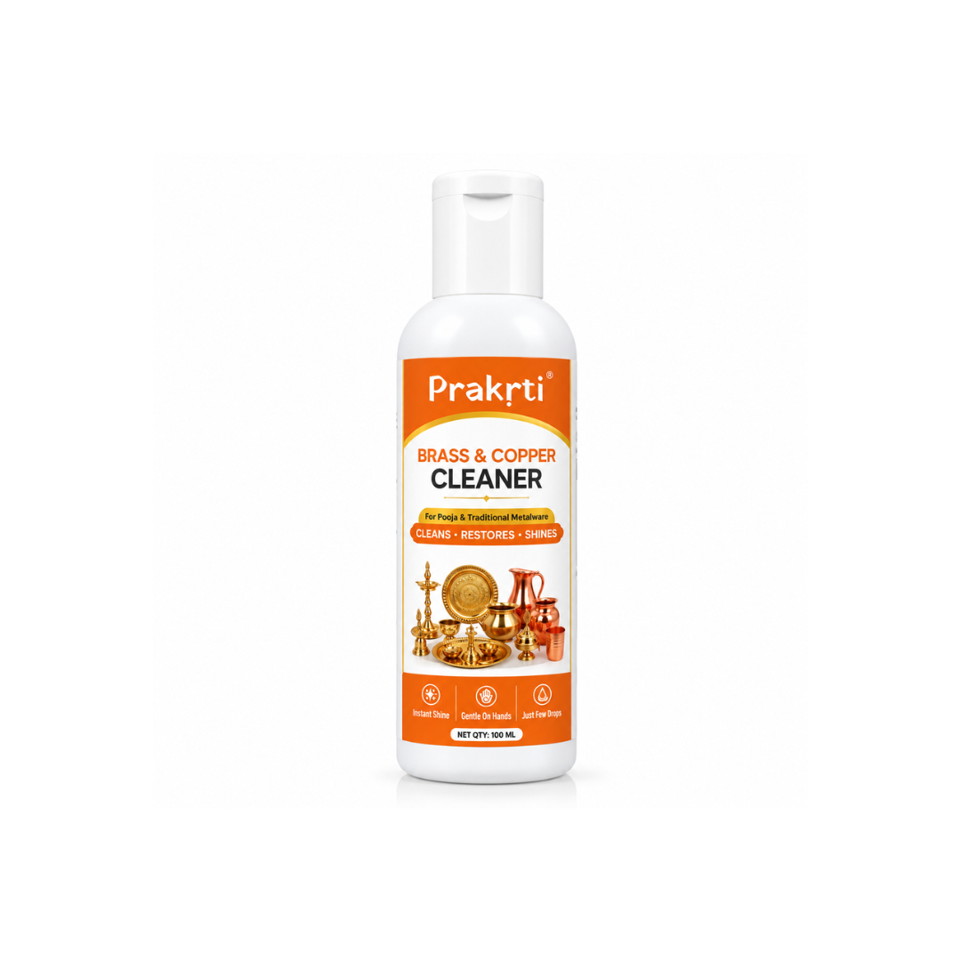 Prakrti Brass & Copper Cleaner | For Pooja Items & Metalware