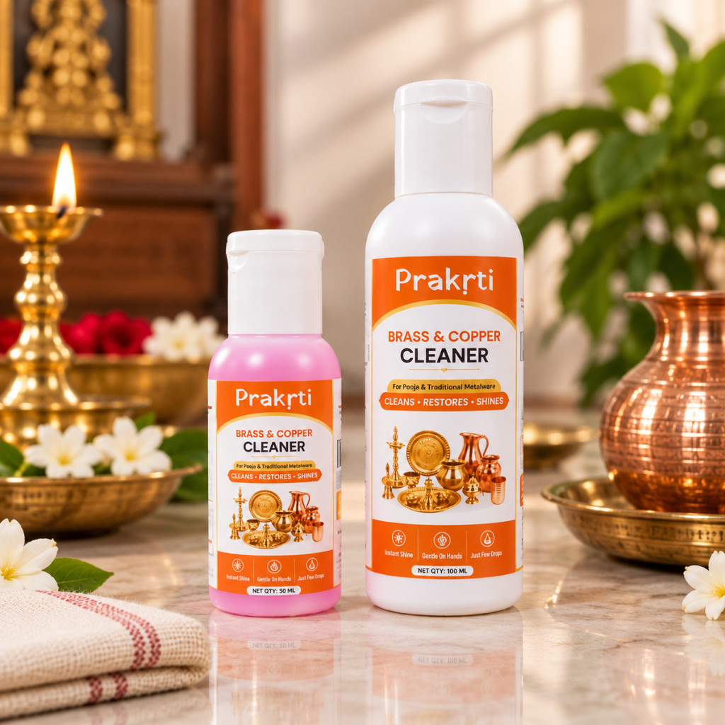Prakrti Brass & Copper Cleaner | For Pooja Items & Metalware