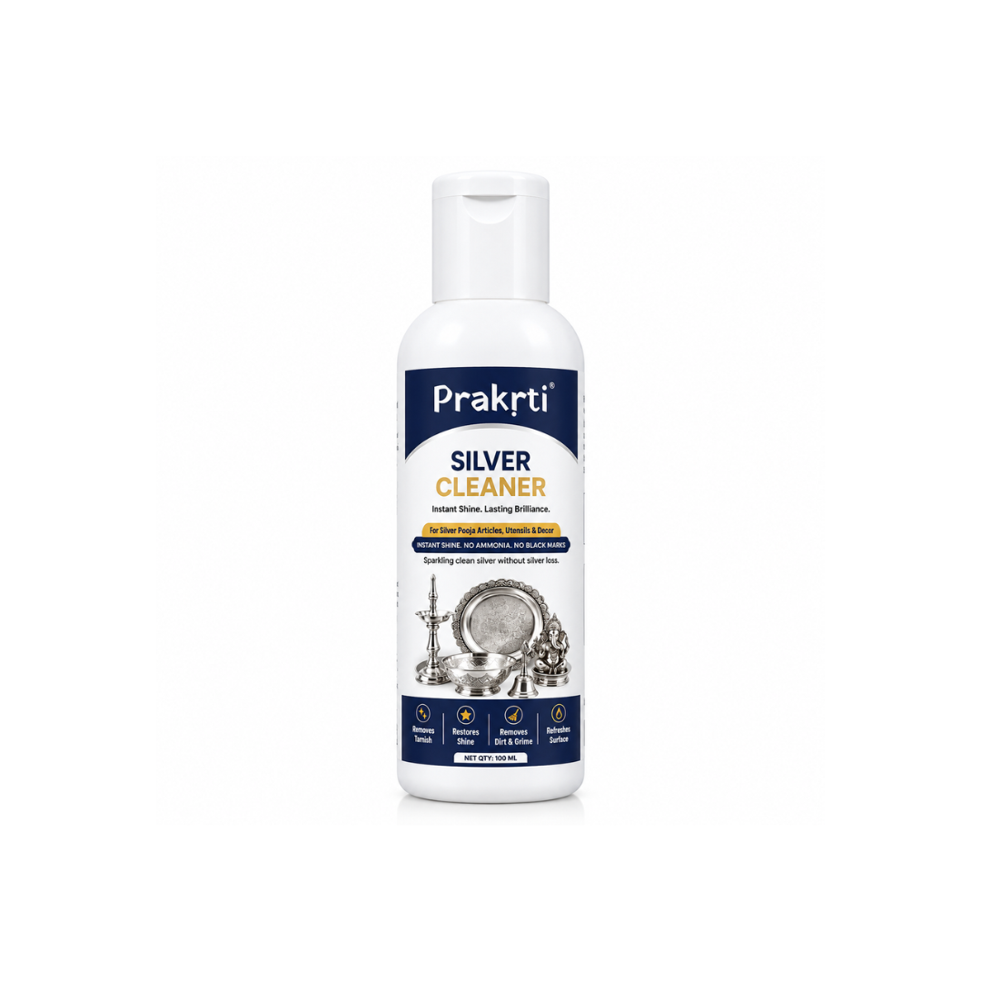 Prakrti Silver Cleaner | For Silver Pooja Items, Utensils & Décor