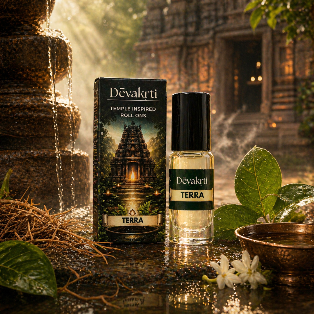 Devakrti Terra Roll-On Perfume Attar Oil | Earthy Calm Reset Fragrance for Men & Women | Alcohol-Free, Travel Friendly